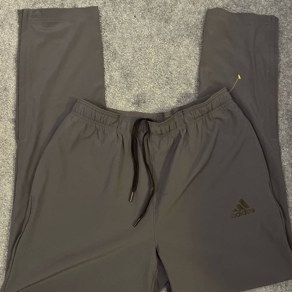 adidas Soccer Ball Face Gray Track Athletic Training Pants S96737 Mens LG